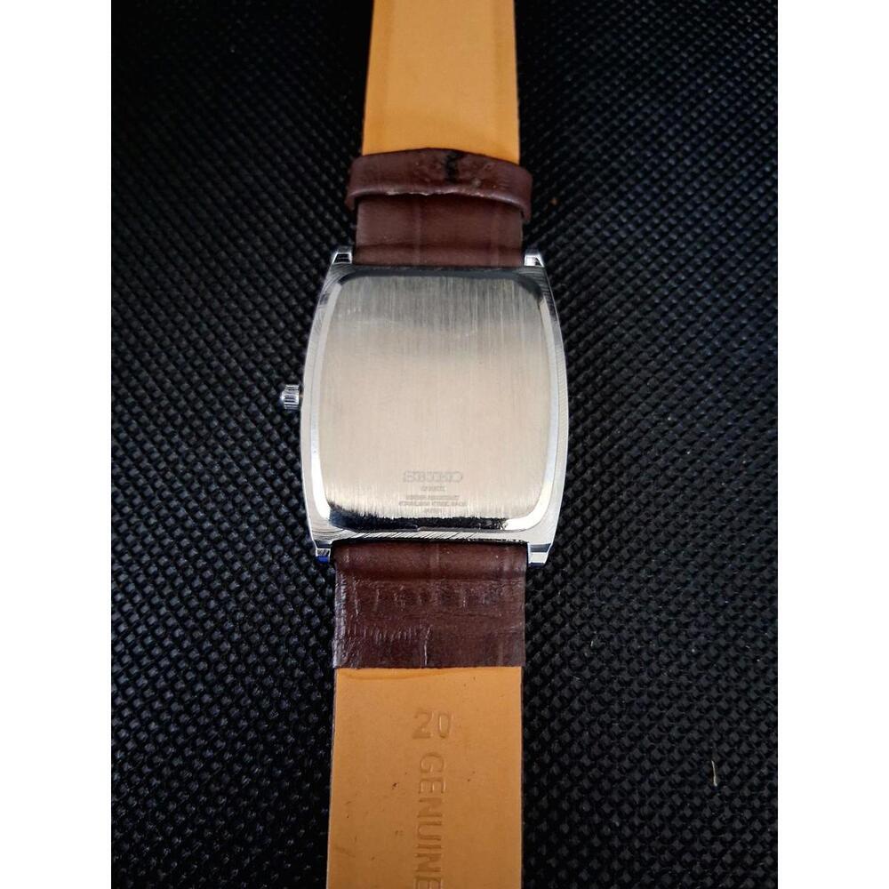 Men's Vintage Seiko Barrel/Tonneau Leather Tank RARE‎ - Picture 8 of 8